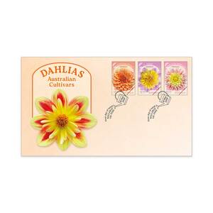 Dahlias Australian Cultivars First Day Cover (Gummed) product photo