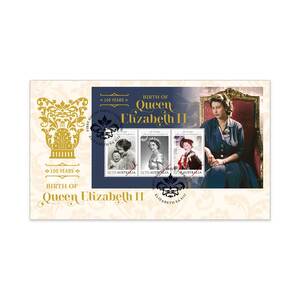 100 Years of Queen Elizabeth's Birth First Day Cover (Minisheet) product photo