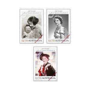 100 Years of Queen Elizabeth's Birth Set of Stamps (3 &times; $1.70) product photo