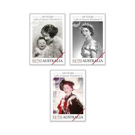 100 Years of Queen Elizabeth's Birth Set of Stamps (3 &times; $1.70) product photo Internal 1 DETAILS