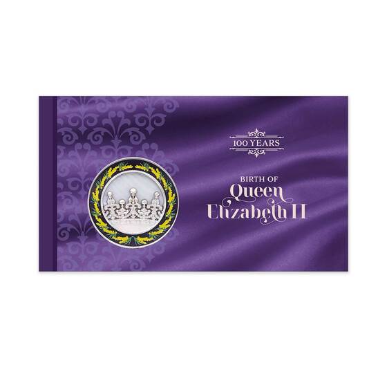 100 Years of Queen Elizabeth's Birth Medallion Cover product photo Internal 3 DETAILS