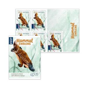 Mammal Emblems (Part One) - Self-Adhesive Sheetlet of 5 x $3.45 product photo