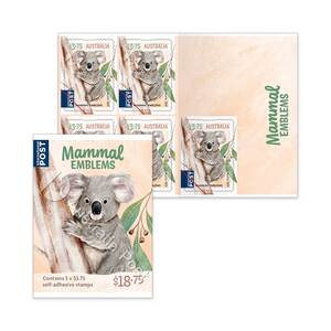 Mammal Emblems (Part One) - Self-Adhesive Sheetlet of 5 x $3.75 product photo