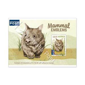 Mammal Emblems (Part One) - Chequebook of 20 x 5 x $4.40 product photo