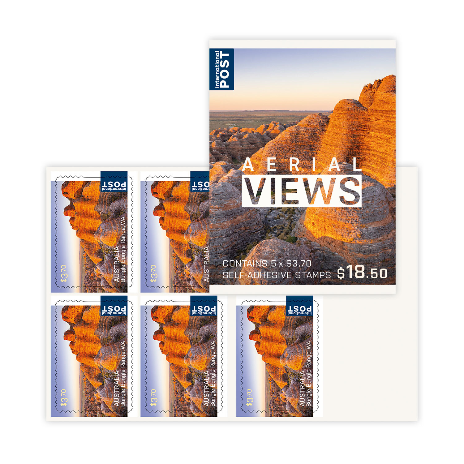 Sheetlet of 5x 3.70 International US & Canada Rate Stamps