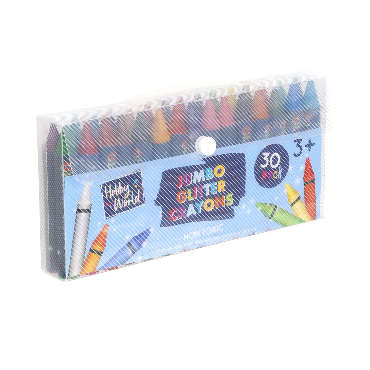 Jumbo Glitter Crayons 30 Pack Stationery