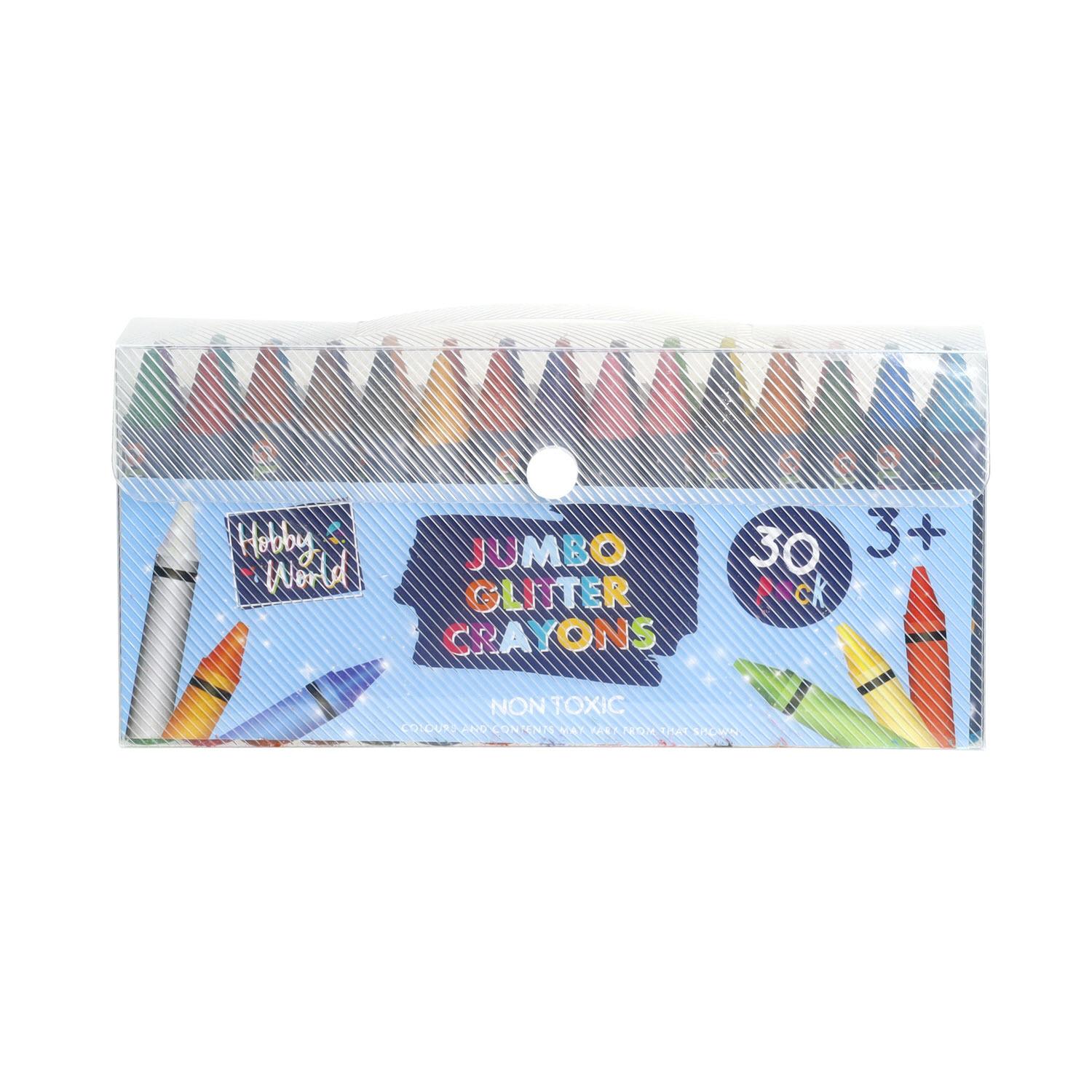 Jumbo Glitter Crayons 30 Pack Stationery