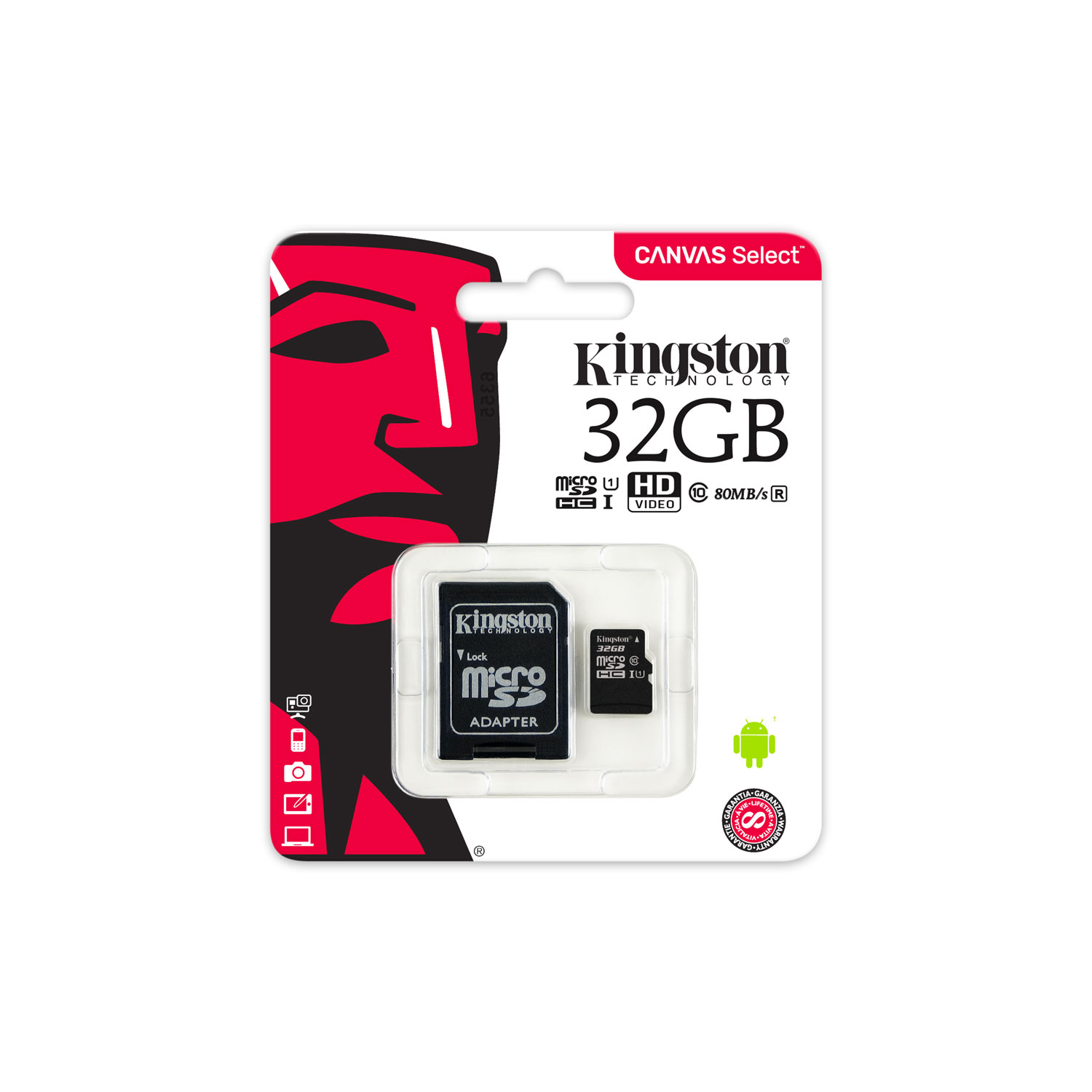 Kingston 32GB MicroSD Memory Card - USBs and Hard Drives