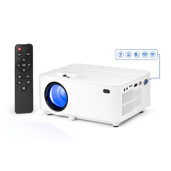 Portable HD Led Projector Mini Projector with Remote Control for Private  Theatre and Children Education and