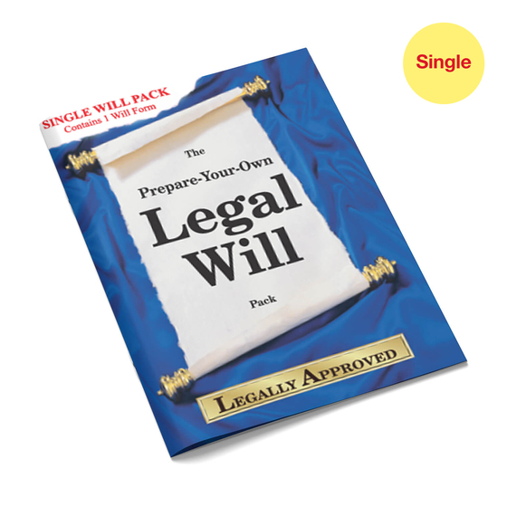 Prepare Your Own Legal Will Kit Pack &ndash; Single product photo Internal 1 DETAILS