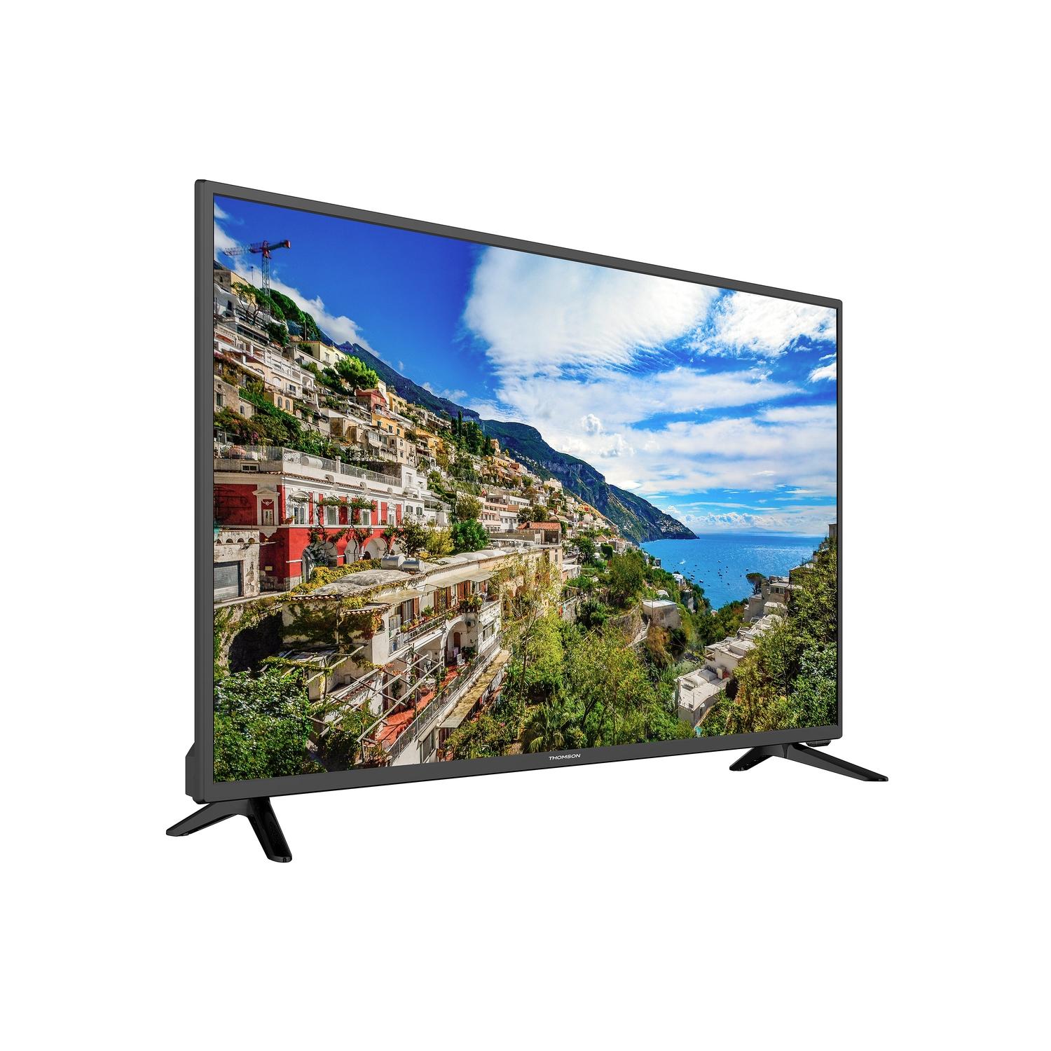Smart TV Thomson 43UE6400W Fernseher 108 cm 43 Zoll 4K UHD, HDR10, Micro Dimming Pro, Android TV, Prime Video, Alexa kompatibel, Google Assistant Schwarz 