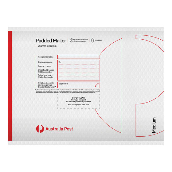 Padded Mailer Medium (265 x 380mm) – 100 Pack product photo Internal 2 DETAILS