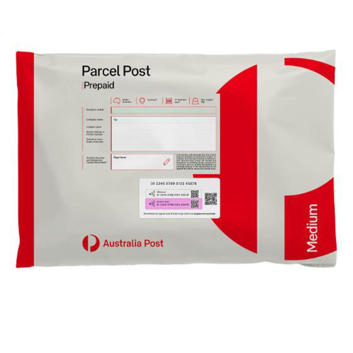 Parcel Post Prepaid Satchel Medium Single Parcel Post