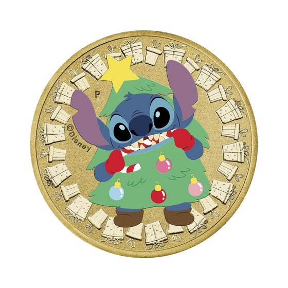 Stitch Christmas 2-Coin Postal Numismatic Cover product photo Internal 2 DETAILS