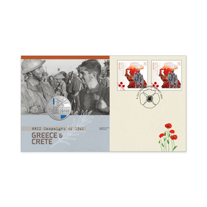 1941 WWII Campaigns: Greece & Crete Postal Numismatic Cover (PNC) product photo