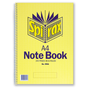 Spirax No. 595A A4 Notebook 240 Pages &ndash; 5 Pack product photo