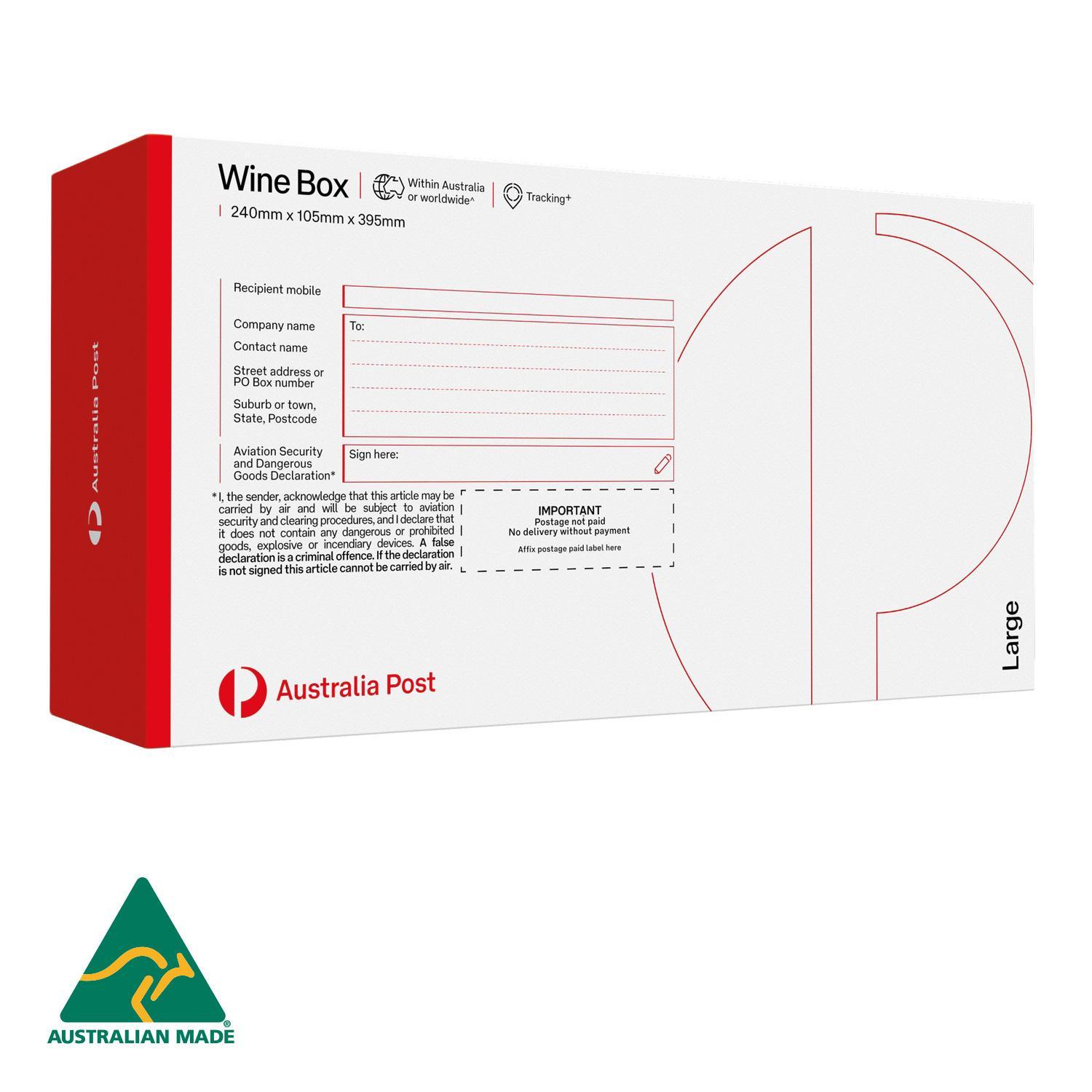 Wine Box Twin (240 x 105 x 395mm) Single Boxes, Bags and Other