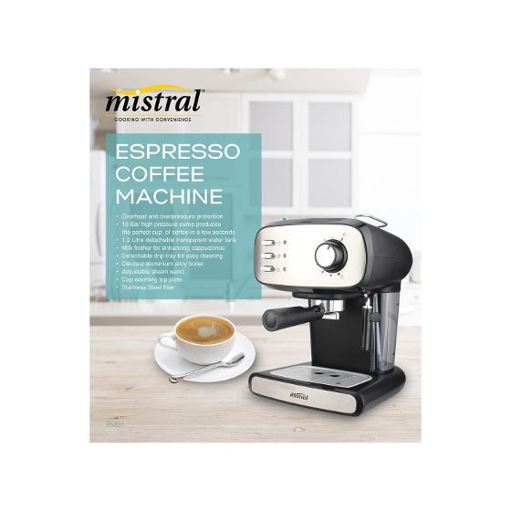 Mistral Coffee Machine Matte Black Home Appliances