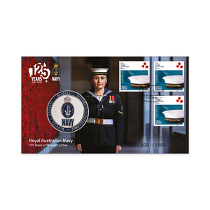 Navy 125 Years Medallion Cover product photo
