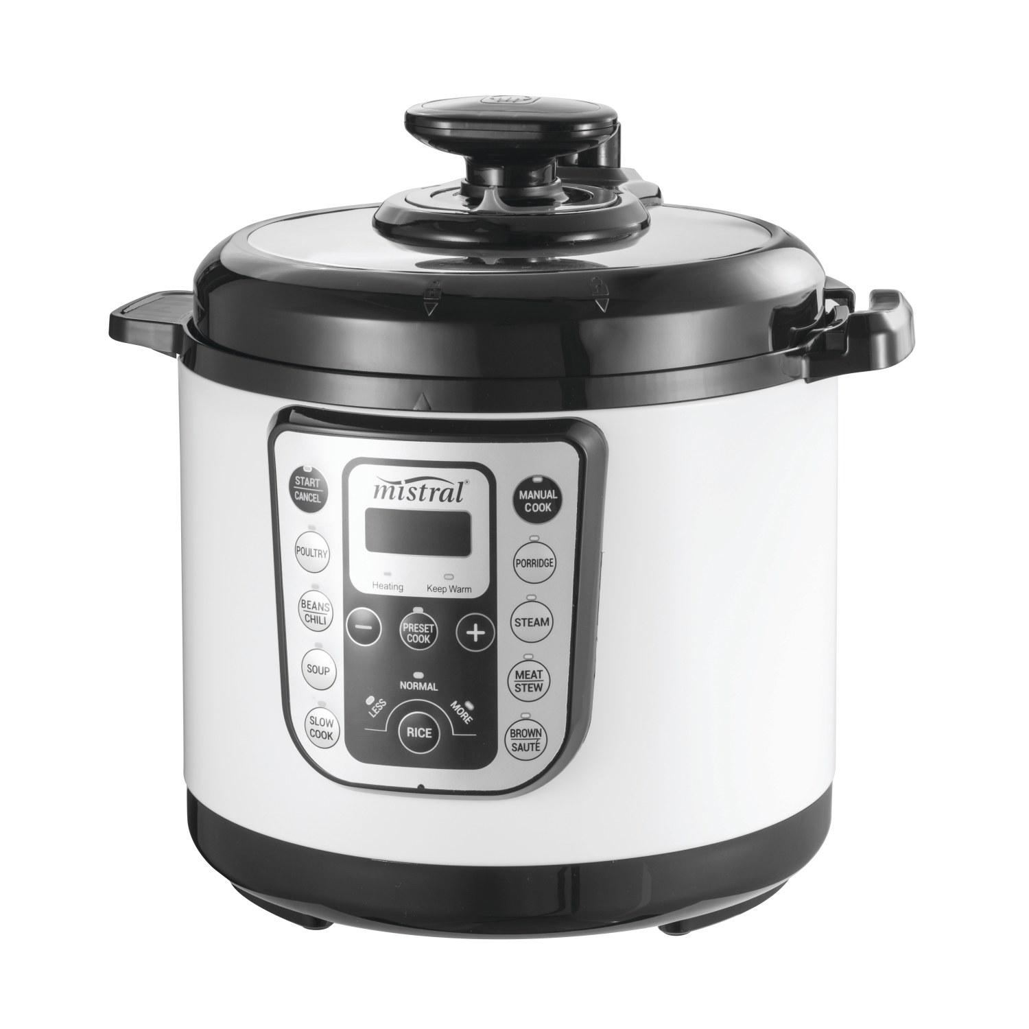Mistral 6L Multifunction Pressure Cooker White Home Appliances
