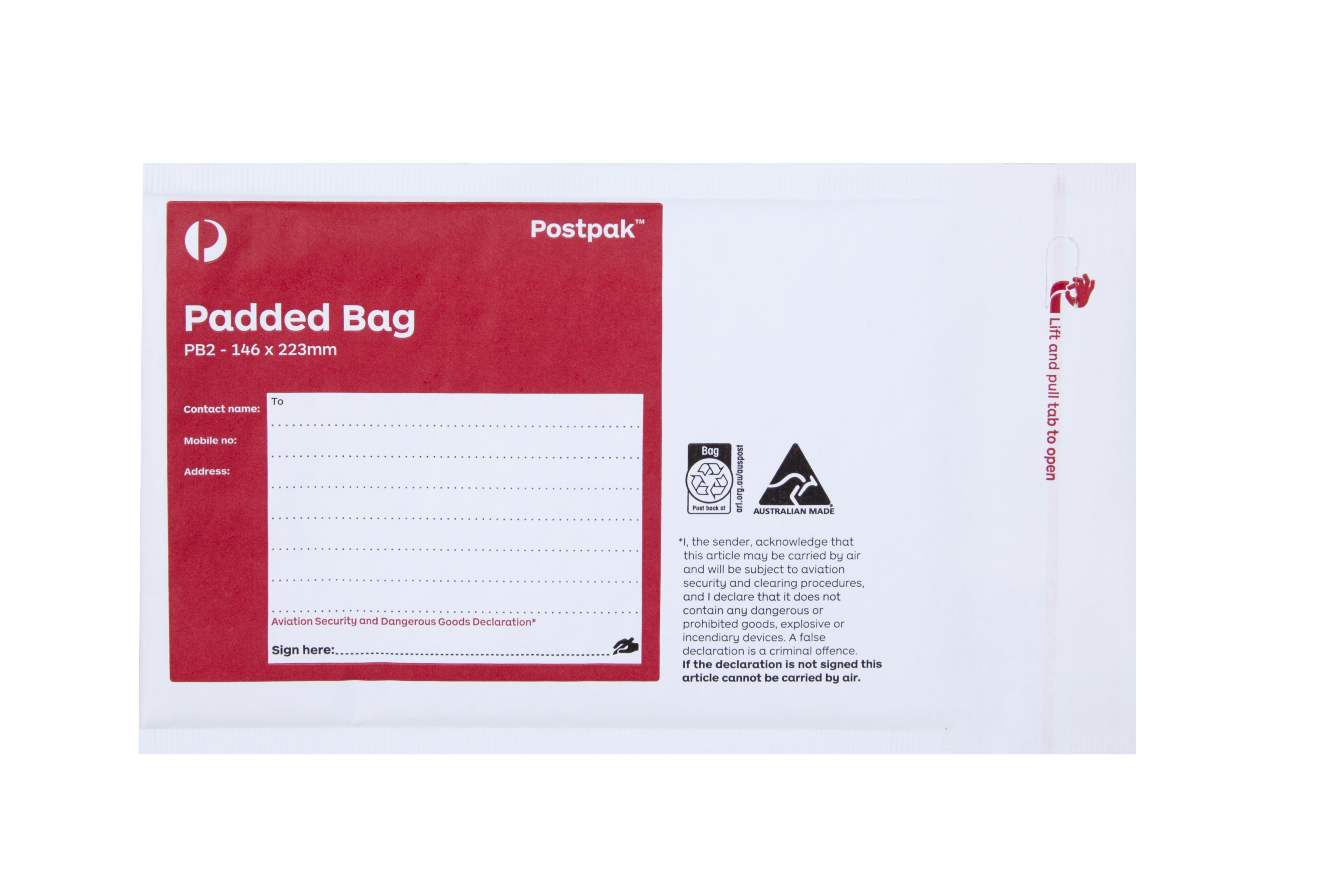Padded Bag (PB2) 146 x 223mm 100 pack Padded Bags