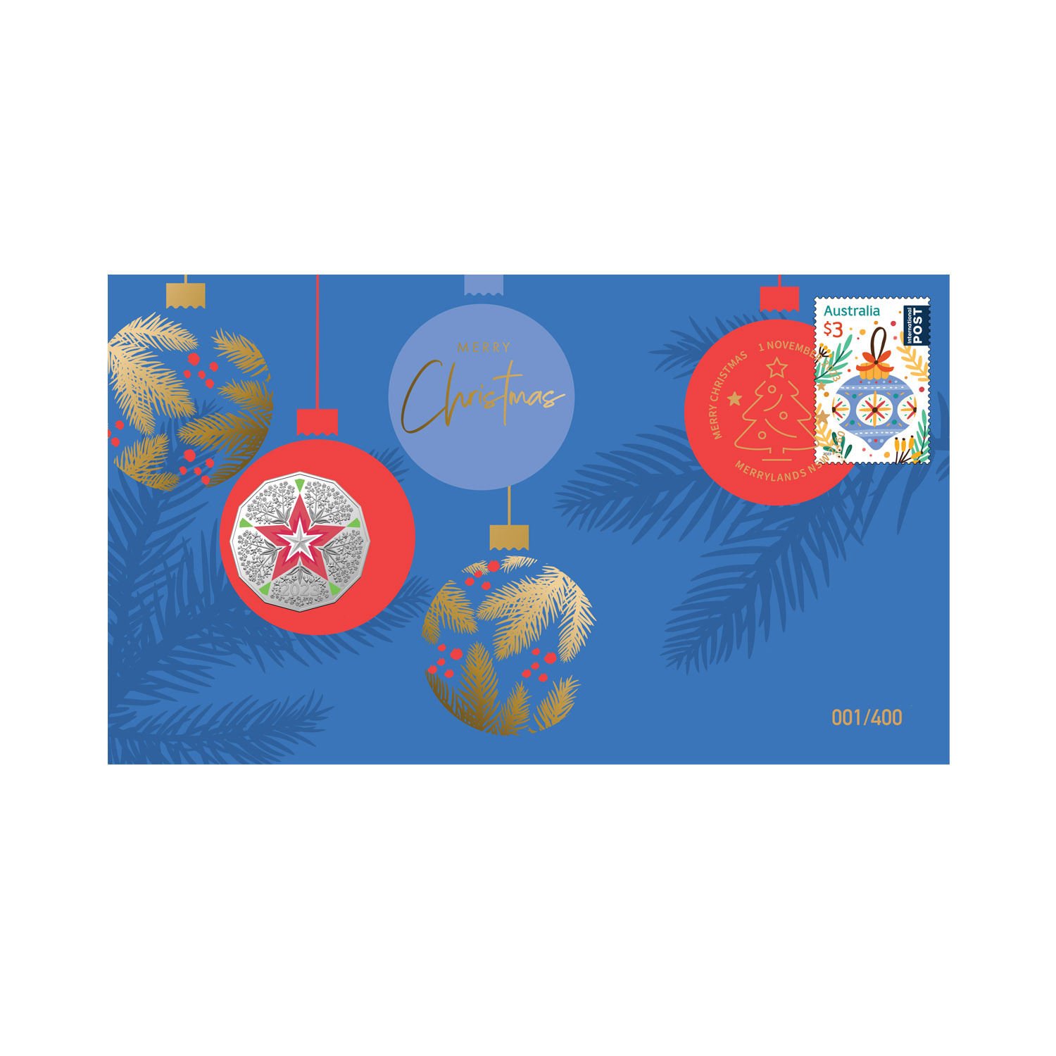 Merry Christmas LimitedEdition Postal Numismatic Cover Celebrations