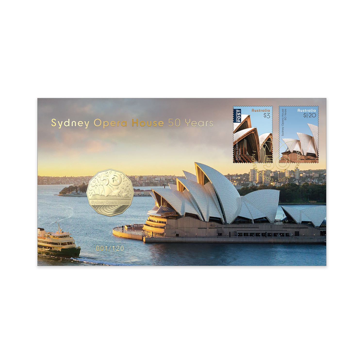 Sydney Opera House 50 Years Prestige Postal Numismatic Cover Special