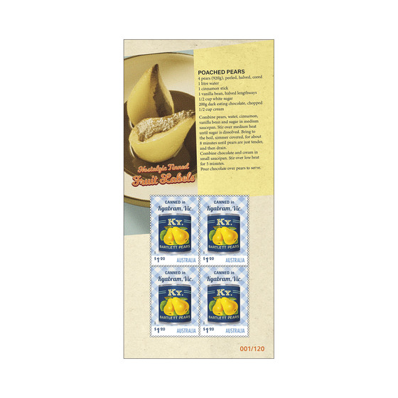 Nostalgic Tinned Fruit Labels Minisheet Collection product photo Internal 3 DETAILS