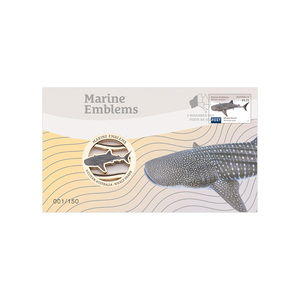 Marine Emblems Limited-Edition Medallion Cover Western Australia - Whale Shark product photo