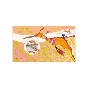 Marine Emblems Limited-Edition Medallion Cover Victoria - Weedy Seadragon product photo