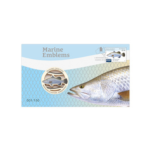 Marine Emblems Limited-Edition Medallion Cover Northern Territory - Barramundi product photo