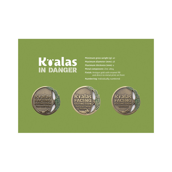 Koalas in Danger Limited-Edtion Medallion Cover  product photo Internal 2 DETAILS