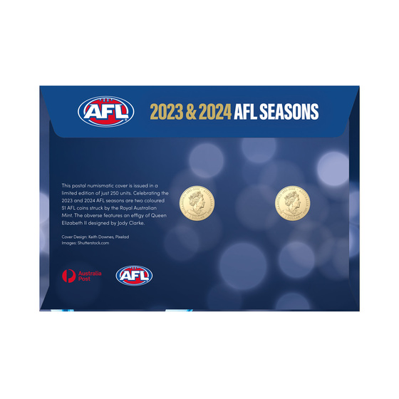 AFL 2023 and AFL 2024 Seasons Limited-Edition Postal Numismatic Cover (PNC) product photo Internal 2 DETAILS