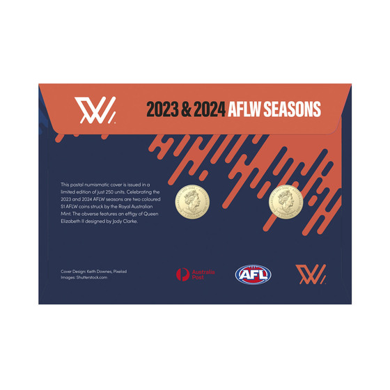 AFLW 2023 and AFLW 2024 Seasons Limited-Edition Postal Numismatic Cover (PNC) product photo Internal 5 DETAILS