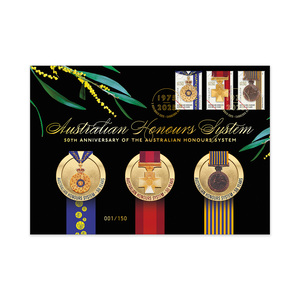 50th Anniversary of Australian Honours System Limited Edition Three-Medallion Cover product photo