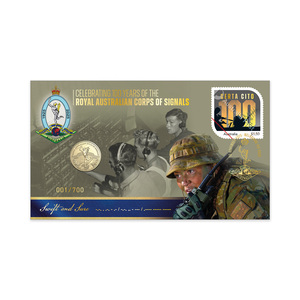 Centenary of The Royal Australian Corps of Signals Limited Edition Postal Numismatic Cover (PNC) product photo