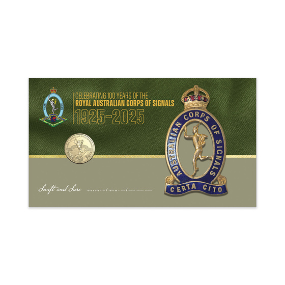 Centenary of The Royal Australian Corps of Signals Limited Edition Postal Numismatic Cover (PNC) product photo Internal 2 DETAILS