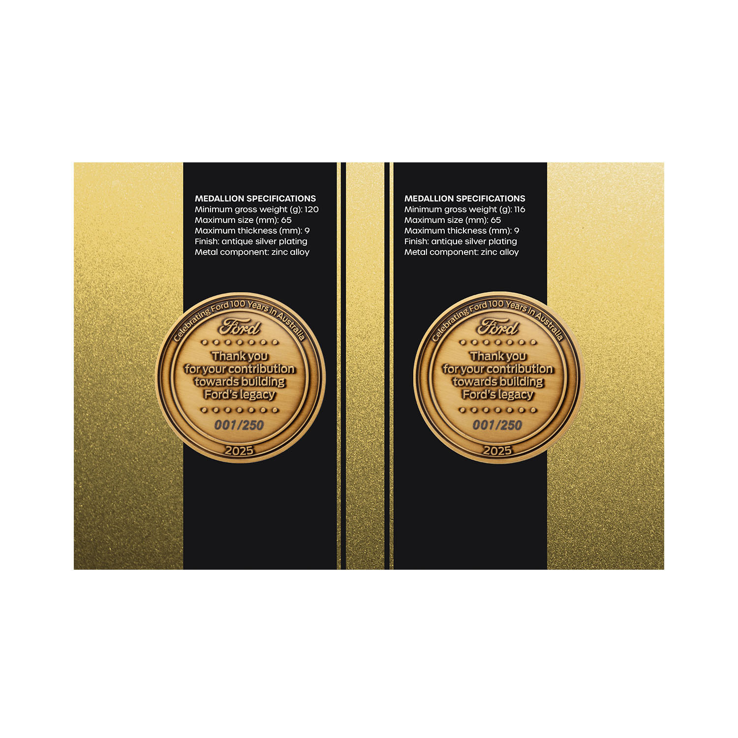 Ford First and Last Car Limited Edition Two Medallion Cover - Impressions