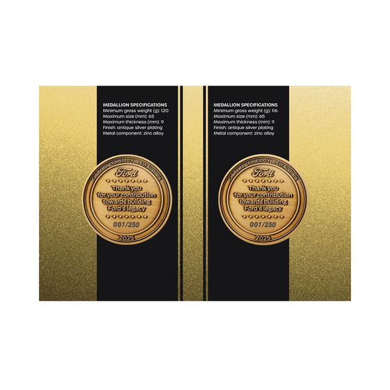 Ford First and Last Car Limited Edition Two Medallion Cover product photo Internal 3 DETAILS