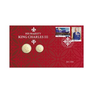 2025 His Majesty King Charles III Limited Edition Two Coin Postal Numismatic Cover (PNC) product photo
