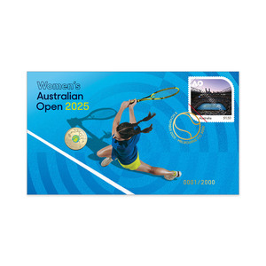 2025 Australian Open Women's Limited Edition Postal Numismatic Cover (PNC) product photo