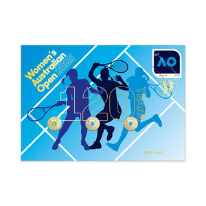 2025 Australian Open Women's Three Coin Limited Edition Postal Numismatic Cover (PNC) product photo