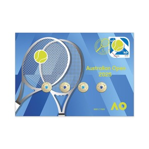 2025 Australian Open Men's and Womens Four Coin Limited Edition Postal Numismatic Cover (PNC) product photo
