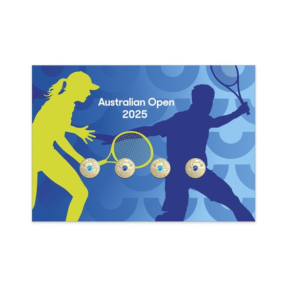 2025 Australian Open Men's and Womens Four Coin Limited Edition Postal Numismatic Cover (PNC) product photo Internal 2 DETAILS