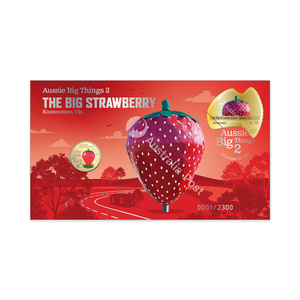 2025 Aussie Big Things 2 Big Strawberry Limited Edition Coloured Coin Postal Numismatic Cover (PNC) product photo