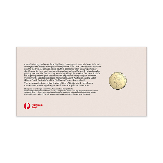 2025 Aussie Big Things 2 Design 2 Limited Edition Uncirculated Postal Numismatic Cover (PNC) product photo Internal 4 DETAILS