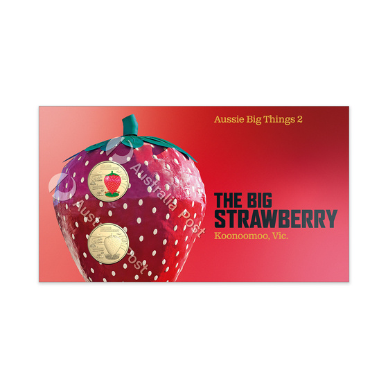 2025 Aussie Big Things 2 Big Strawberry Limited Edition Two Coin and Minisheet Collection product photo Internal 2 DETAILS