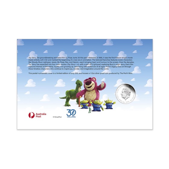 Toy Story 30th Anniversary Limited Edition Prestige Postal Numismatic Cover (PNC) product photo Internal 4 DETAILS