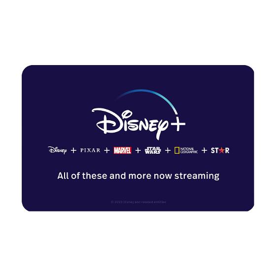 Disney+ Subscription Gift Card Gift Cards Staging