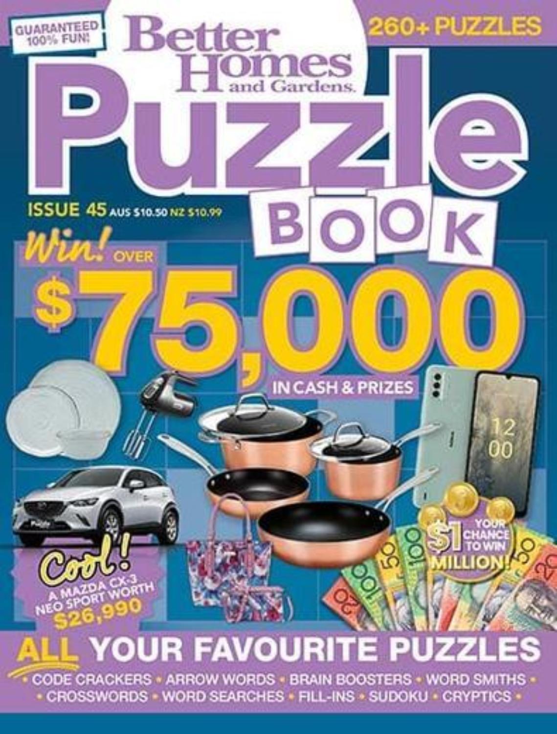 Better Homes And Gardens Puzzle Book Magazine 12 Month Subscription Craft Hobbies